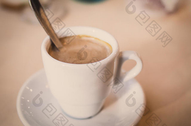 咖啡杯牛奶表格