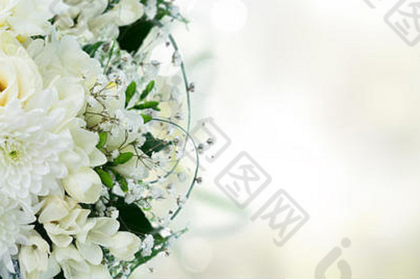 白色婚礼花束