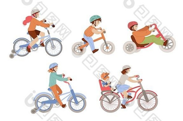 集孩子们骑自行车类型城市轮平衡自行车BMX自行车孩子座位婴儿航空公司座位孩子们夏天