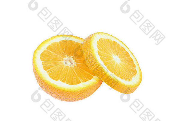 橙色孤立的白色背景