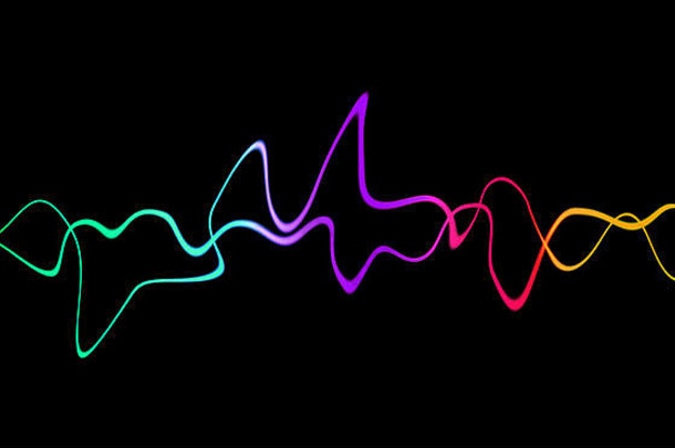 音频数字均衡器技术，脉冲音乐。为派对、DJ、酒吧、俱乐部、迪斯科舞厅抽象彩色声波。