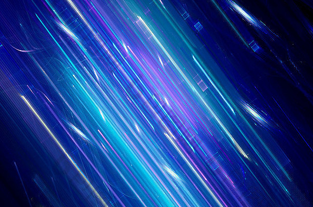 未来主义的蓝色的霓虹灯背景电脑生成的分形