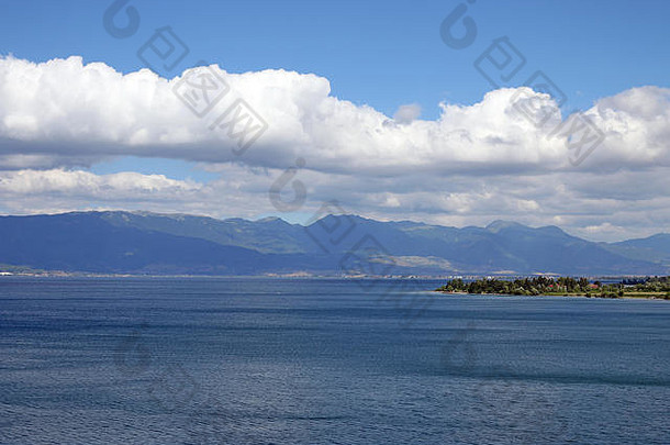 湖奥赫里德马其顿景观夏天季节