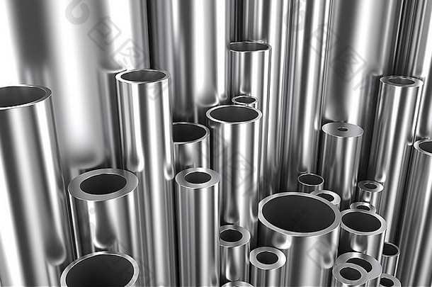 轧制金属，各种不同尺寸和直径的管道
