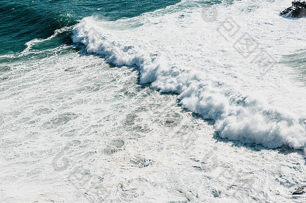 波泡沫海海洋特写镜头美丽的自然