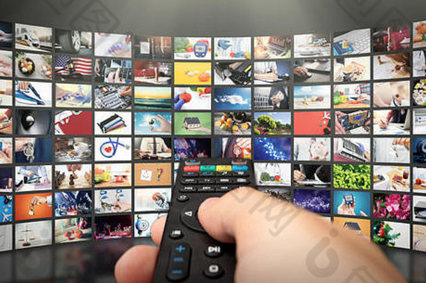 电视流媒体视频概念媒体视频需求技术视频服务互联网流媒体多媒体显示系列