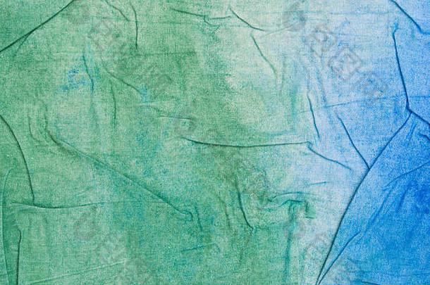 蓝色和绿色彩绘纺织背景