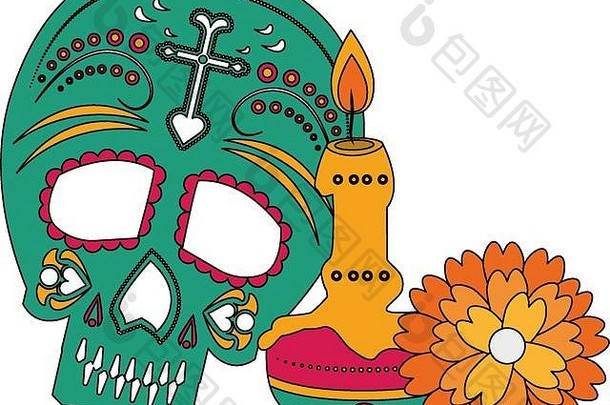墨西哥节日墨西哥庆祝活动漫画