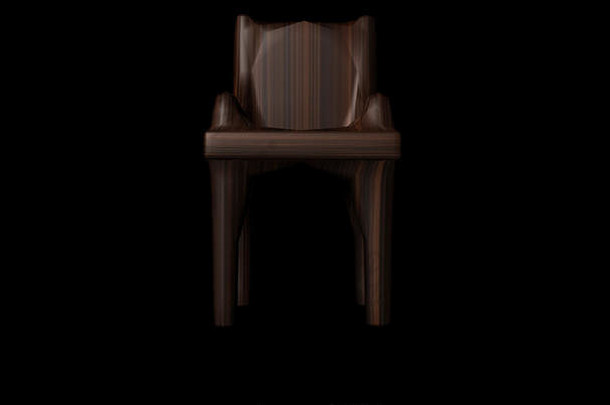 木椅子渲染