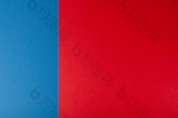红色的蓝色的颜色纸背景纹理复制空间
