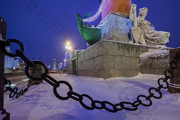 俄罗斯圣彼得堡——2015年1月12日。城市圣诞装饰2015年1月12日