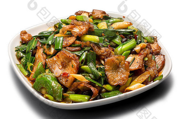 美味的中国人食物白色背景