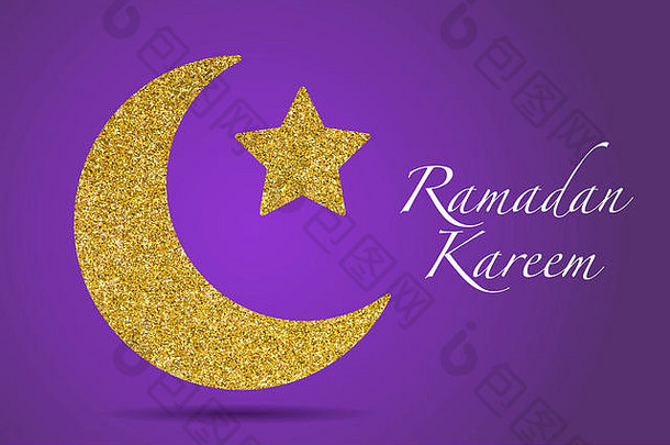 ramadam卡里姆月亮明星插图