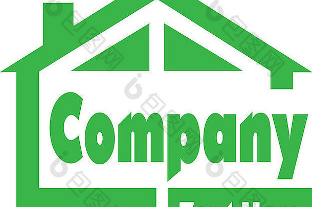 房地产开发商住宅标识绿色