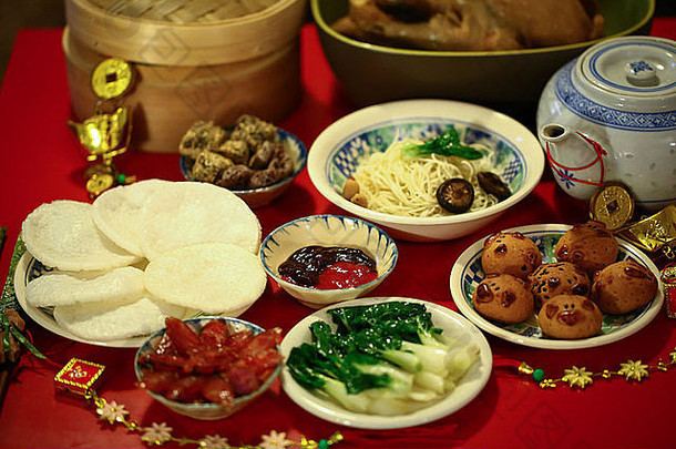中国或农历新年的食物有不同的种类