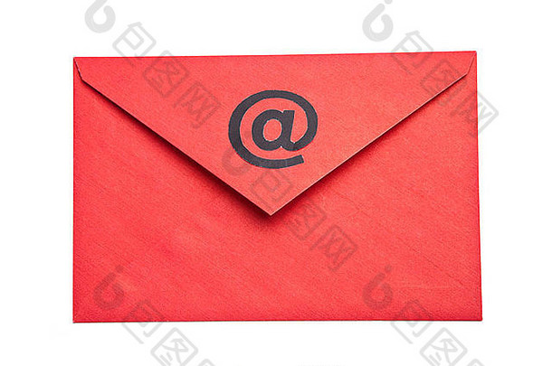 带有@符号的红包，电子邮件的概念