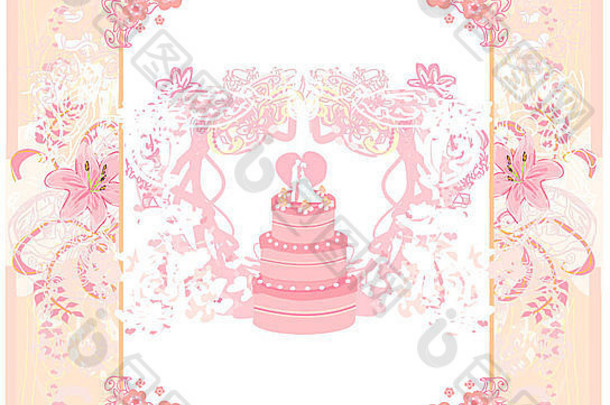 婚礼蛋糕卡设计