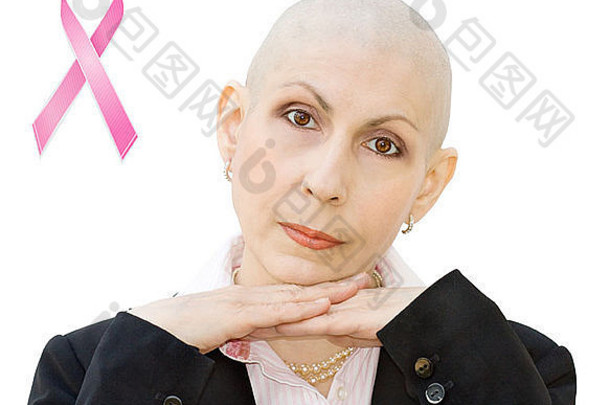 乳房癌症幸存者经历化疗损失头发真正的女人诊断乳房癌症卵巢癌症