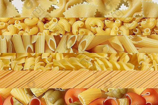 生意大利面、意大利食物的特写镜头。