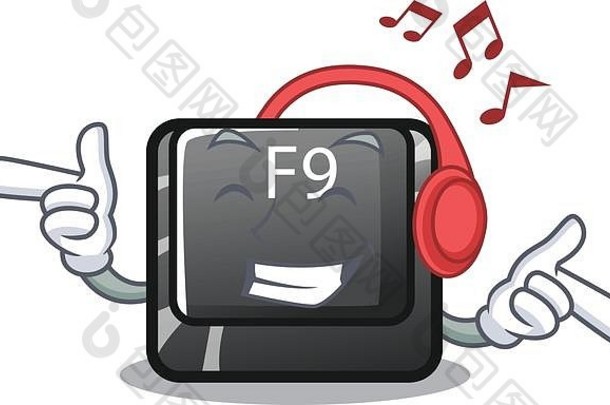 角色形状中的收听音乐按钮f9