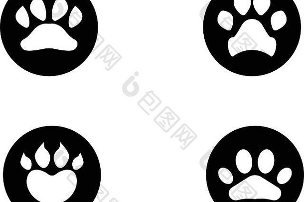 脚打印狗动物标志符号