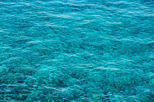 浅滩水可见岩石地中海海