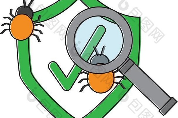 屏蔽保护复选标记病毒黑客攻击搜索数据
