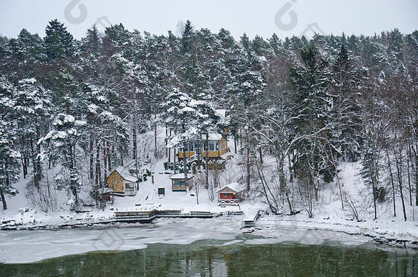 芬兰玛丽港奥兰 （消歧义）岛屿冬天景观欧洲旅行目的地