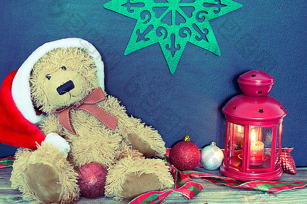 圣诞节装饰熊球灯