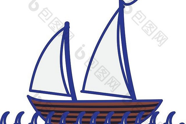 帆船图标图像