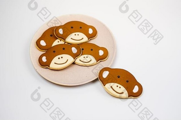 猴子形状的饼干