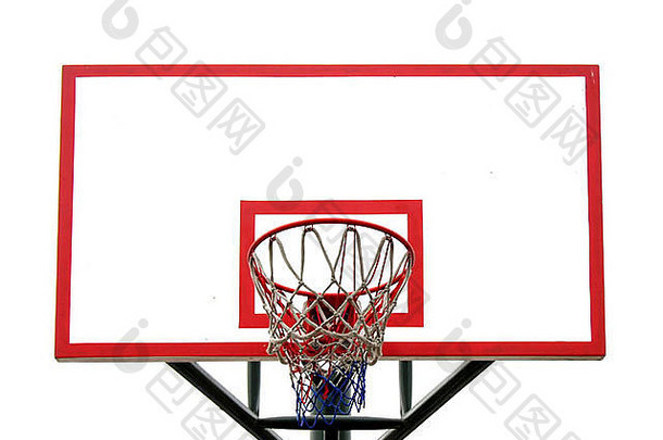 篮球篮板希望白色背景