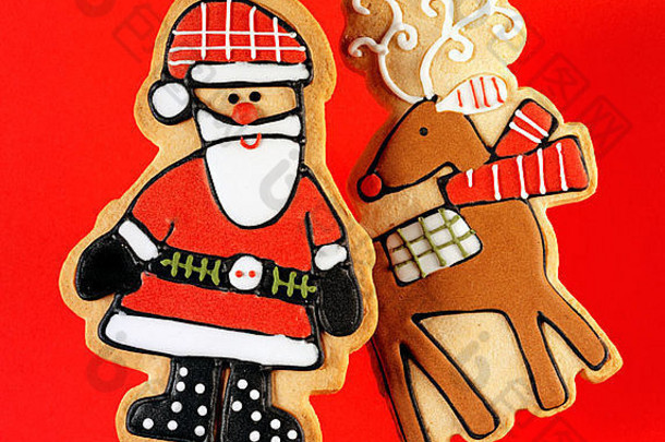圣诞老人和驯鹿饼干/饼干