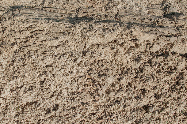 海边海滩的湿沙纹理-复古复古风格外观
