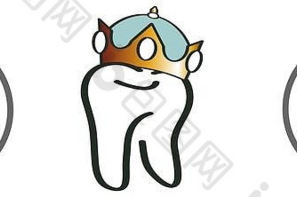 牙皇冠牙医填充钻医生填满白色黄金灰色的健康的