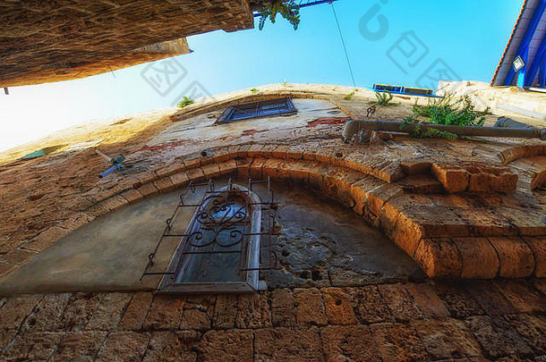 以色列特拉维夫，古贾法阿拉伯风格的古老石街