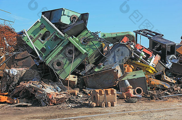 废院子里废金属浪费转储回收公司施罗特广场废金属在州一个recyclingbetrieb