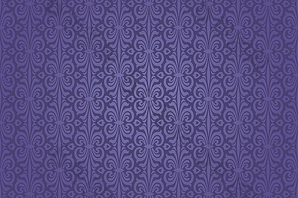 复古的紫罗兰色的装饰古董模式壁纸背景