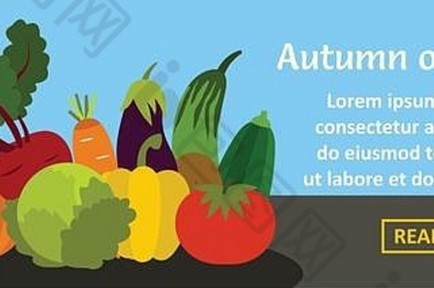 秋季有机食品横幅概念