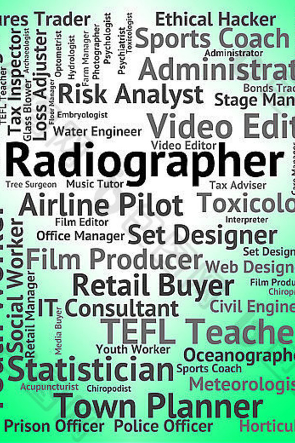 放射线技师工作代表射线照相法单词员工