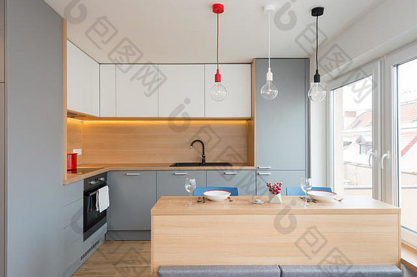 布拉迪斯拉发斯洛伐克12月厨房区域小公寓设计年轻的室内设计师kivvi架构师基于布拉迪斯拉发