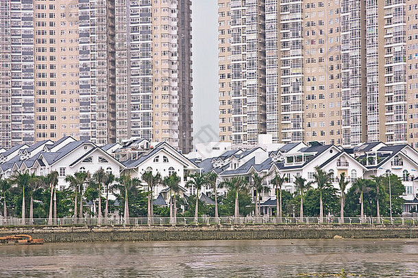 现代住宅建筑，西贡高层建筑，胡志明市，越南，亚洲