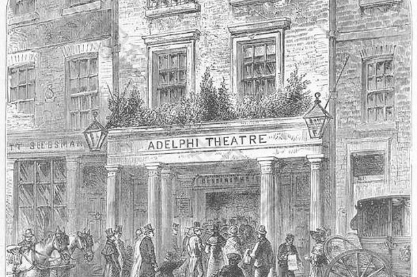 剧院旧阿德尔菲剧院c1880。新老伦敦卡塞尔公司