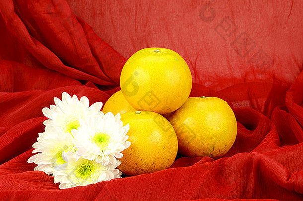 中国的新年橘子。新年快乐。