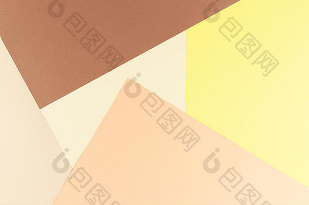 色彩斑斓的软棕色（的）米色黄色的纸背景