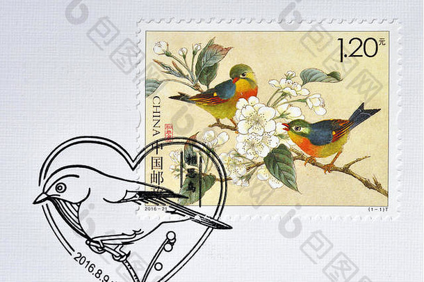 中国约邮票印刷中国显示相思鸟鸟邮票约