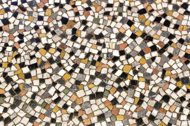 水磨石小方形随机马赛克瓷砖，由大理石制成