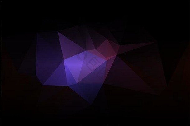 紫棕黑色抽象低多边形几何背景