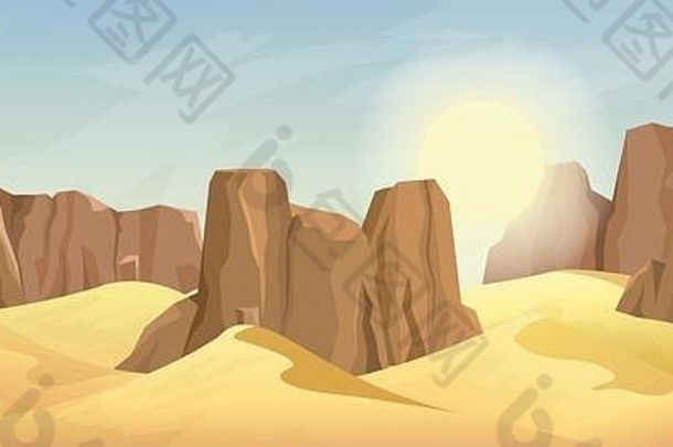 沙漠景观岩石