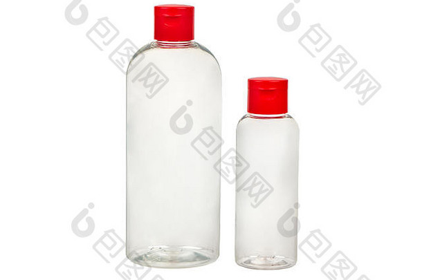空塑料瓶孤立的白色背景
